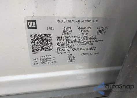 2021 Chevrolet Traverse Fwd Ls from USA, damaged, VIN 1GNERFKW6MJ251032